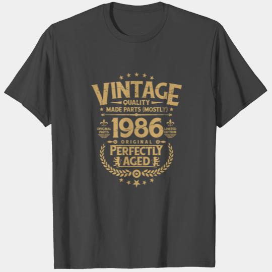 Vintage Birthday T Shirts Funny T Shirts For Him 1986