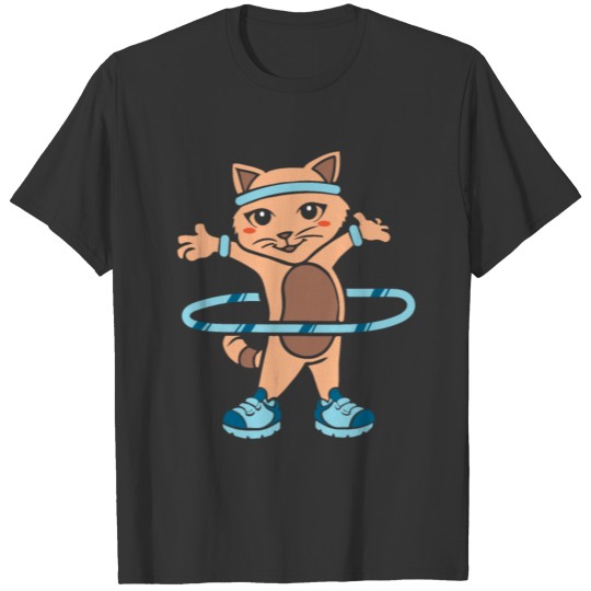 Hulahoop Hooping Hooper Cat T-shirt