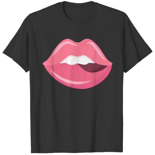 Biting lip T-shirt