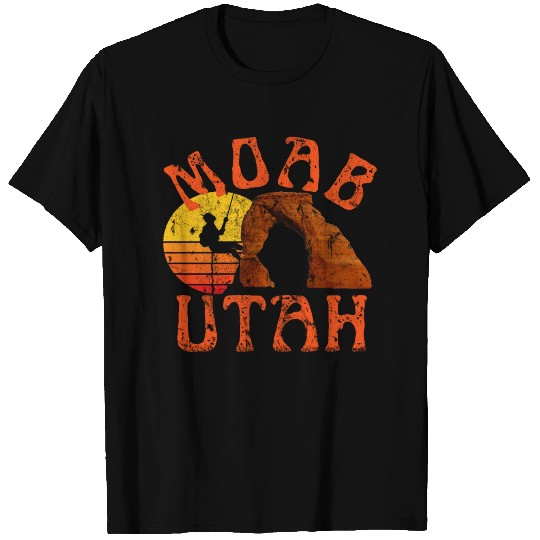 Moab Utah Arches National Park Rock Climber T Shirts