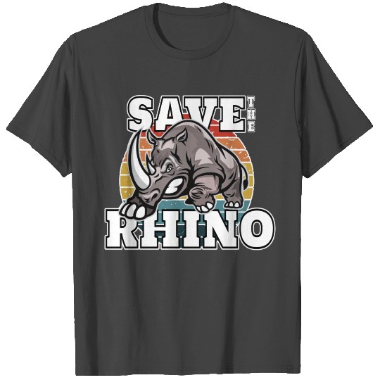 Save The Rhinos Funny Rhino T Shirts