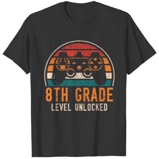 Welcome Back To School Video Game 8th Grade Level T-shirt