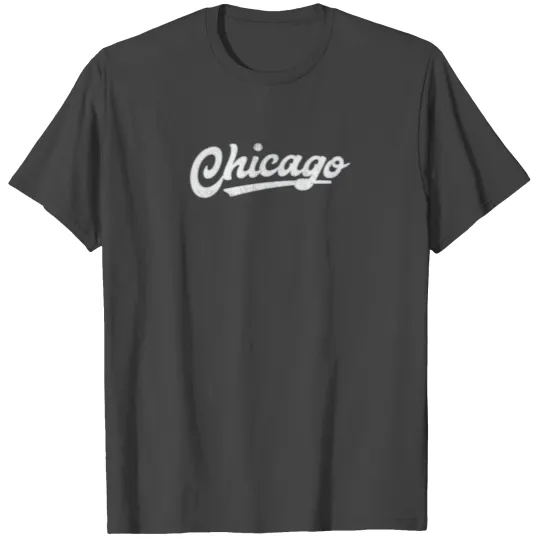 I Love Chicago Vintage Baseball Sports Script T Shirts