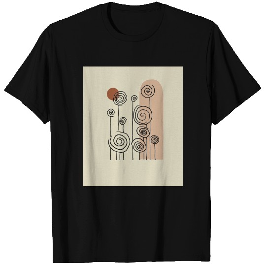 Plants with one line and Nudee colors | T Shirts