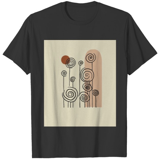 Plants with one line and Nudee colors | T Shirts