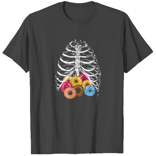 Skeleton Rib Cage donuts T Shirts