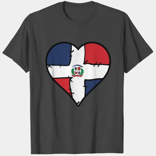 Dominican Republic Heart Dominican Flag T Shirts