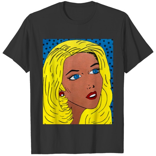 Acrylic Blonde woman pop art T Shirts