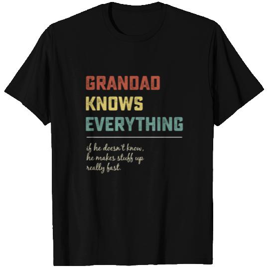 Grandad Knows Everything Funny Father's Day Gift T Shirts