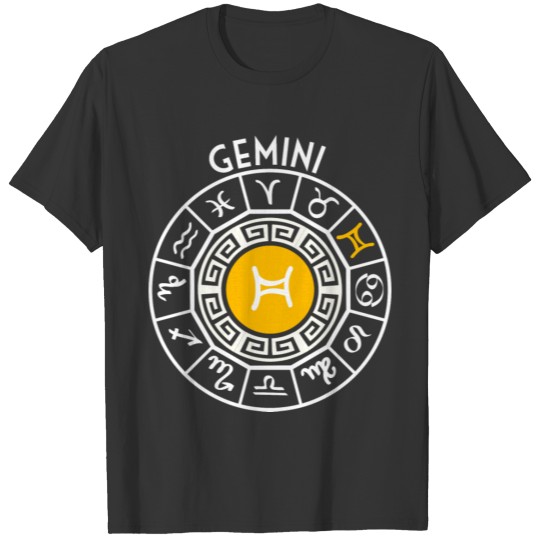 Gemini Zodiac Sign Horoscope Star Signs Astrology T Shirts