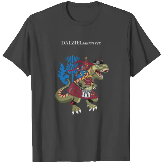 Clanosaurus Rex DALZIELsaurus Plaid Dalziel Tartan T Shirts