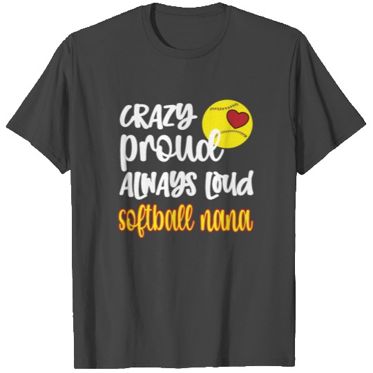 Softball Nana Grandma Baseball Lover Mothers Day T Shirts