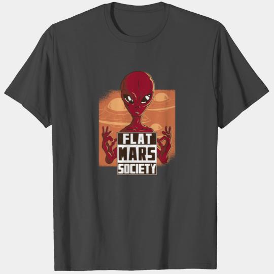Flat Mars Society Flat Earth Gift flatmars T Shirts