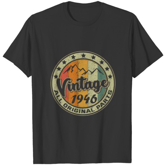 Vintage 1946 Retro 75 Year Old Gift 75th Birthday T-shirt