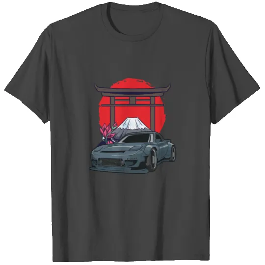 JDM Sun Japanese Car RX7 T Shirts