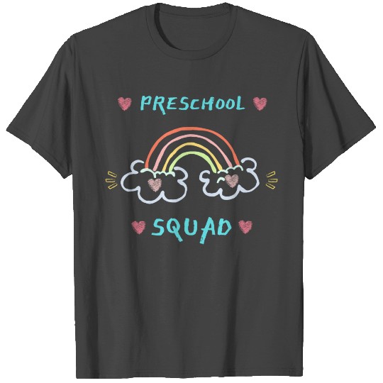 rainbow preschool squad back to school T Shirts