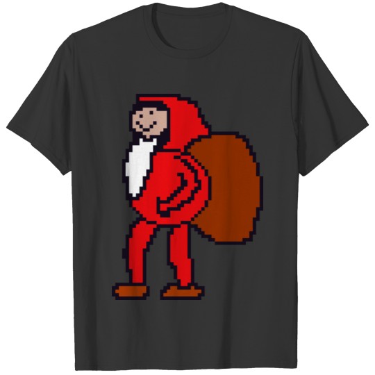 Pixelart Santa Claus T Shirts