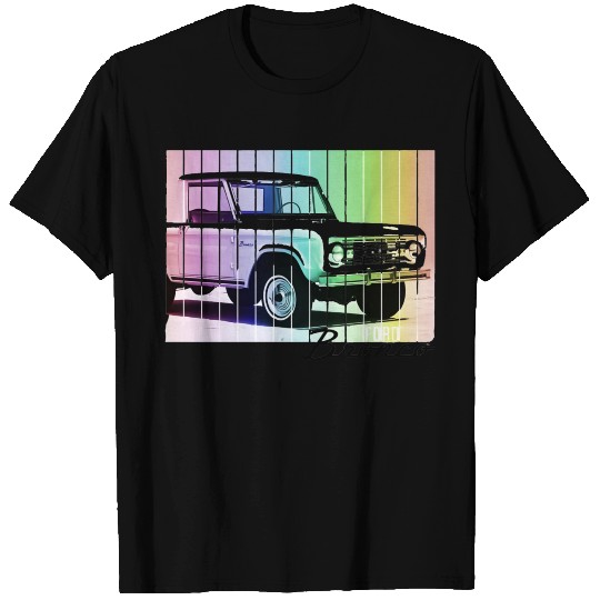 Ford Bronco Retro Rainbow T Shirts
