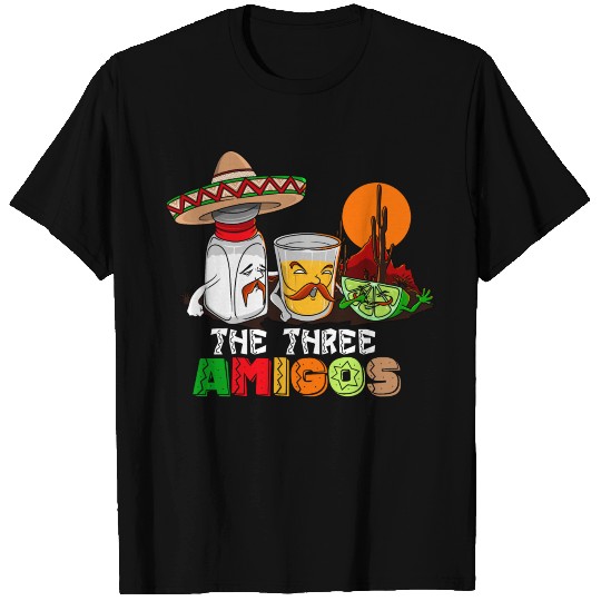 The Three Amigos Salt Tequila Lime Drinks Mexican T Shirts