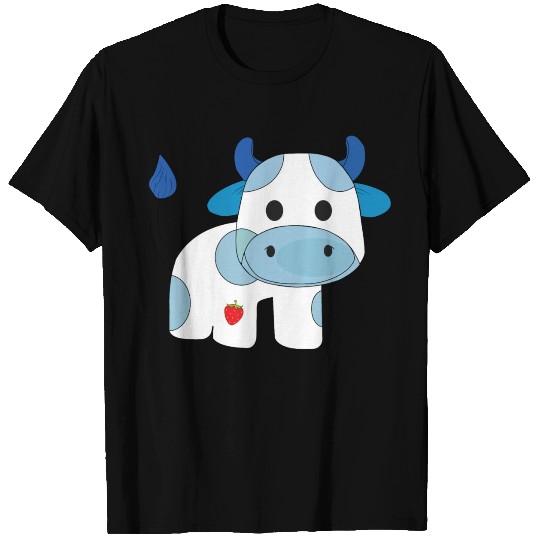 blue strawberry cow T Shirts