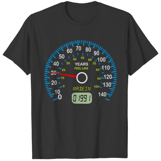 30th Speedometer 1991 Birthday Car lover Gift T Shirts