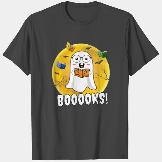 Booooks Ghost T Shirts Boo Read Books Library Gifts
