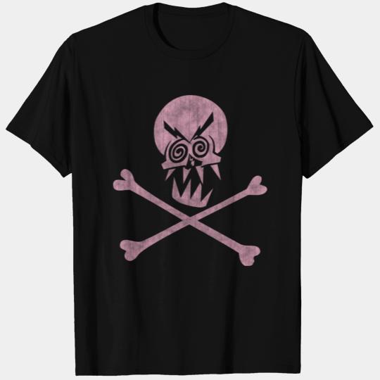 Drunk Pirate Skull & Crossbones Vintage (Pink) T Shirts
