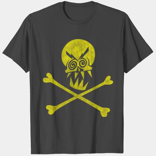Drunk Pirate Skull & Crossbones Vintage (Yellow) T Shirts