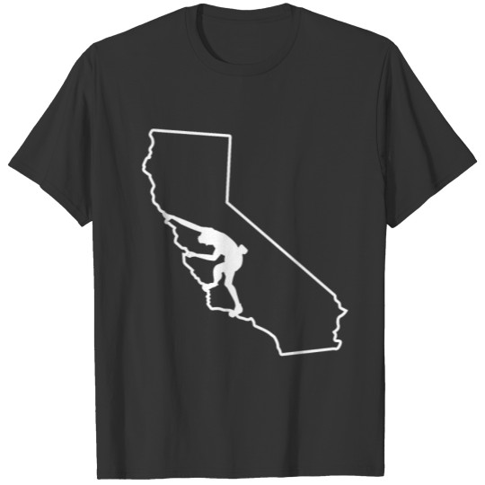 California Map T Shirt Rock Climb Shirt California T-shirt