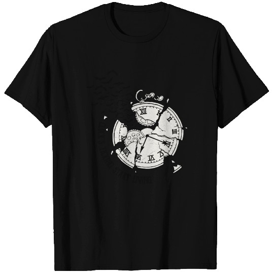 Clock s Ticking Start Living Bat Time Broken Art T Shirts