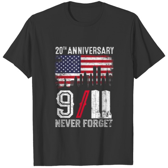 Never Forget 9.11 20th Anniversary T-shirt