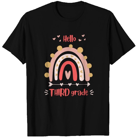 hello Third Grade Teacher Team rainbow T Shirts