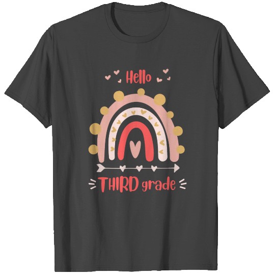 hello Third Grade Teacher Team rainbow T Shirts