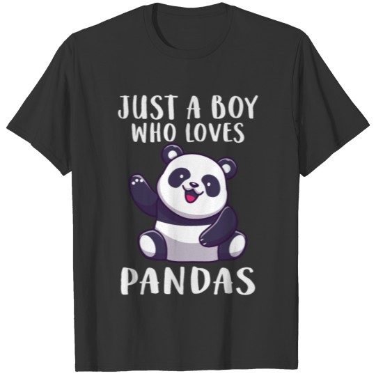 just a boy loves pandas T-shirt