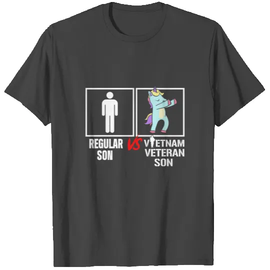 Vietnam War Veteran Son Unicorn Military Soldier T Shirts