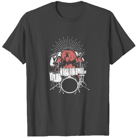 Bear Drumming Animal Drummer Love Drums Gift Idea T Shirts