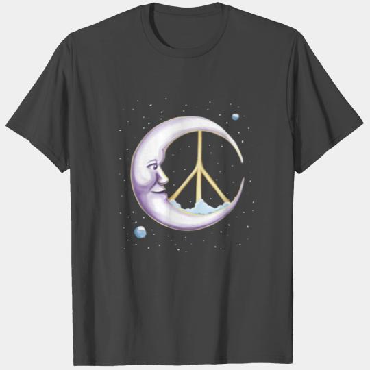 Peace Sign Hippie Moon Celestial Winter Solstice T Shirts