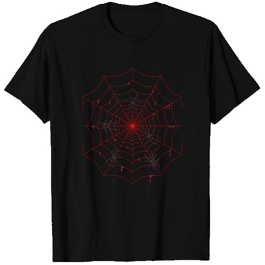 65 MCMLXV BLACK WIDOW SPIDERS BLOOD RED WEB DESIGN T Shirts