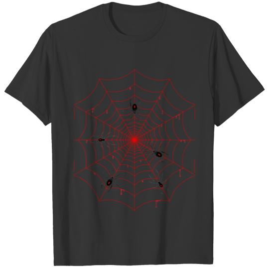 65 MCMLXV BLACK WIDOW SPIDERS BLOOD RED WEB DESIGN T Shirts