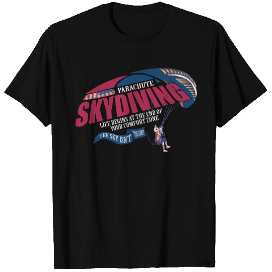 Parachute Skydiving Funny Parachuting American T Shirts