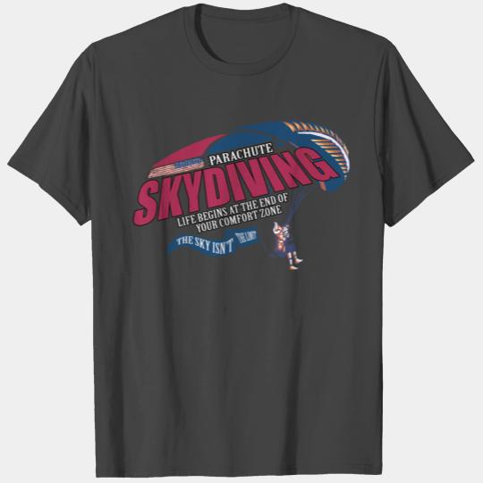 Parachute Skydiving Funny Parachuting American T Shirts