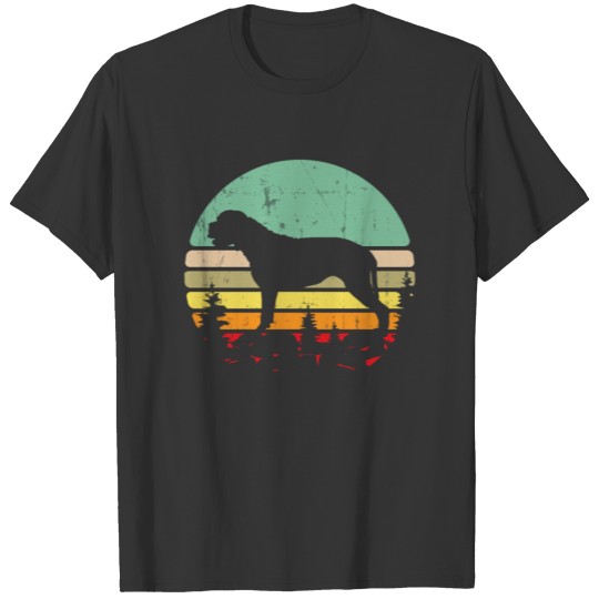 English Mastiff Dog T Shirts Retro Sunset Art T Shirts