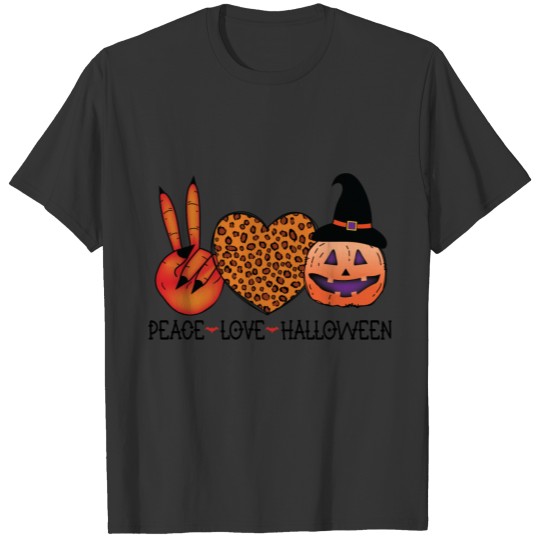 Peace love halloween T-shirt