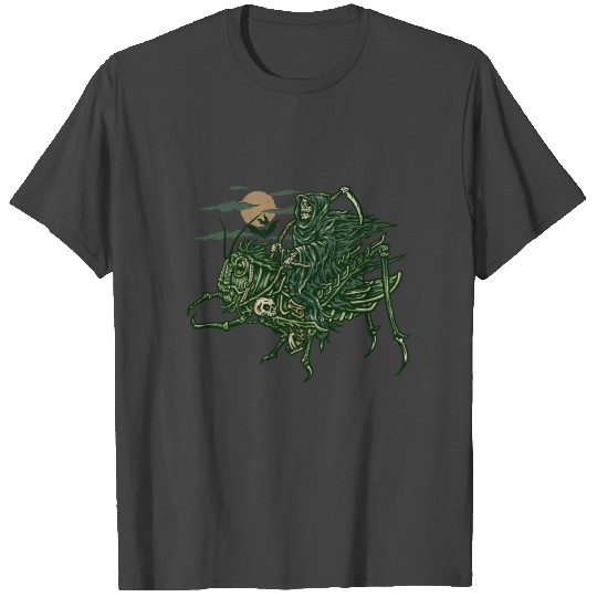 grim reaper riding grasshopper T Shirts