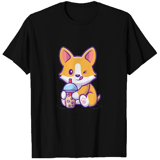 Cute Fox Kawaii Drinking Starbucks T Shirts