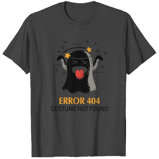 Error 404 Costume Not Found Funny Halloween Ghost T Shirts