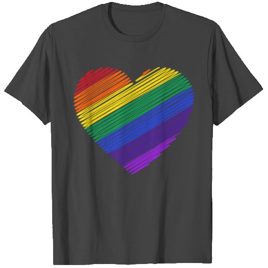 Rainbow heart T Shirts
