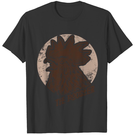 rooster old stamp T-shirt