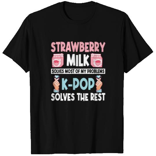 K-pop And Strawberry Milk Gift T Shirts