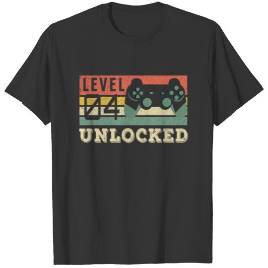 Vintage Gaming B-Day 4 Level Unlocked Game Gamer T-shirt